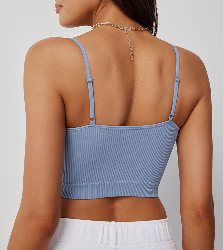 Ribbed Strappy Crop Top