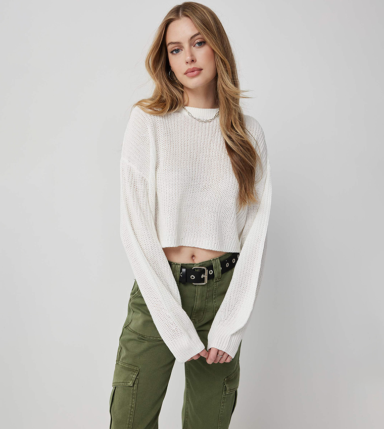 Knitted Cropped Sweater