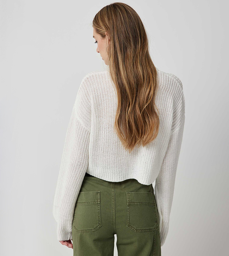 Knitted Cropped Sweater