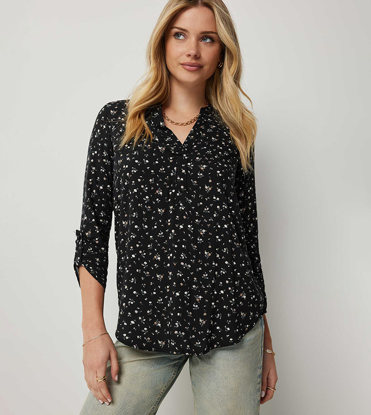 Printed Long Sleeves Top