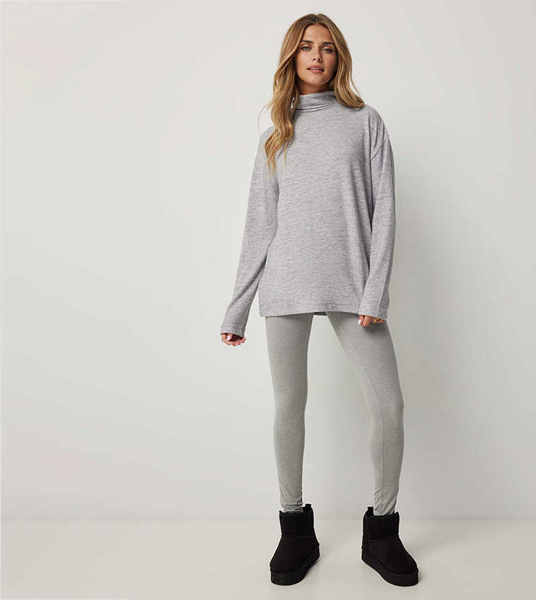 Solid Turtleneck Sweater