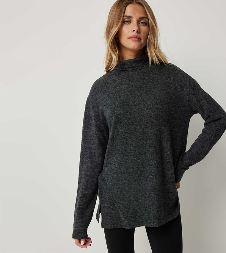 Buy Ardene Solid Turtleneck Sweater In Black 6thStreet UAE