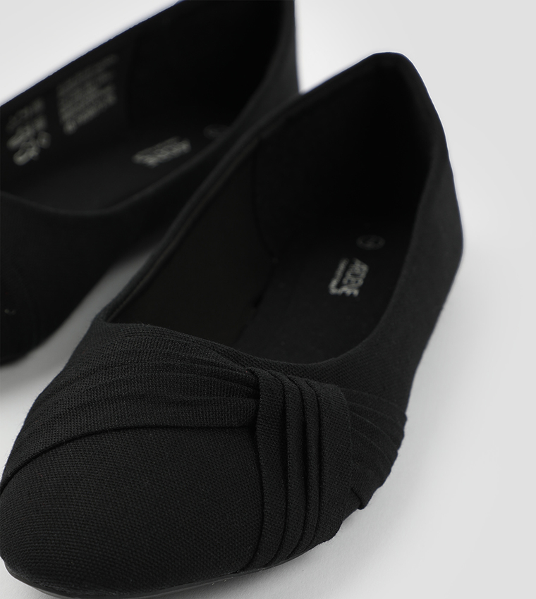 Pleated Detail Ballerinas