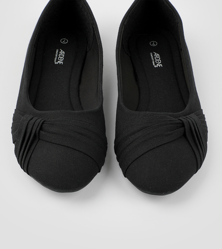 Pleated Detail Ballerinas