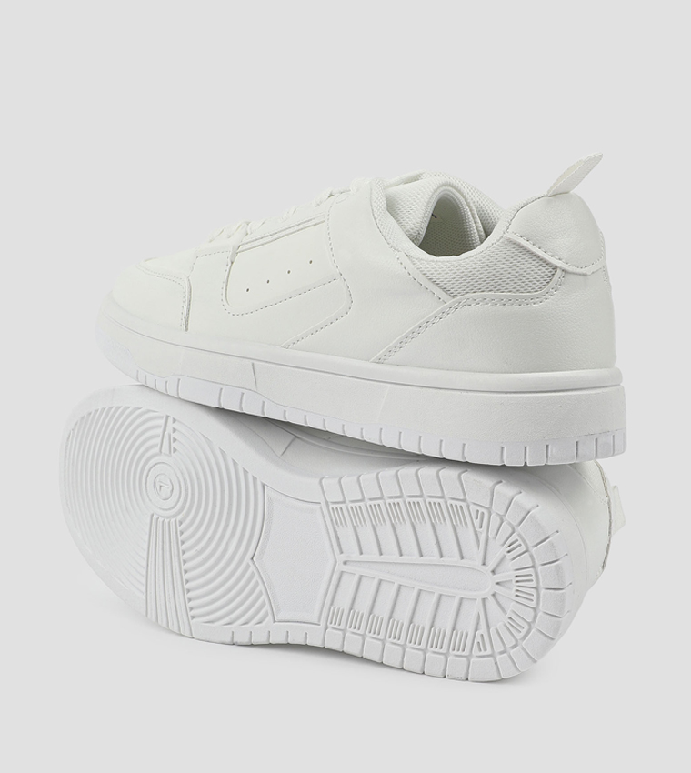 Solid Lace Up Basketball Sneakers
