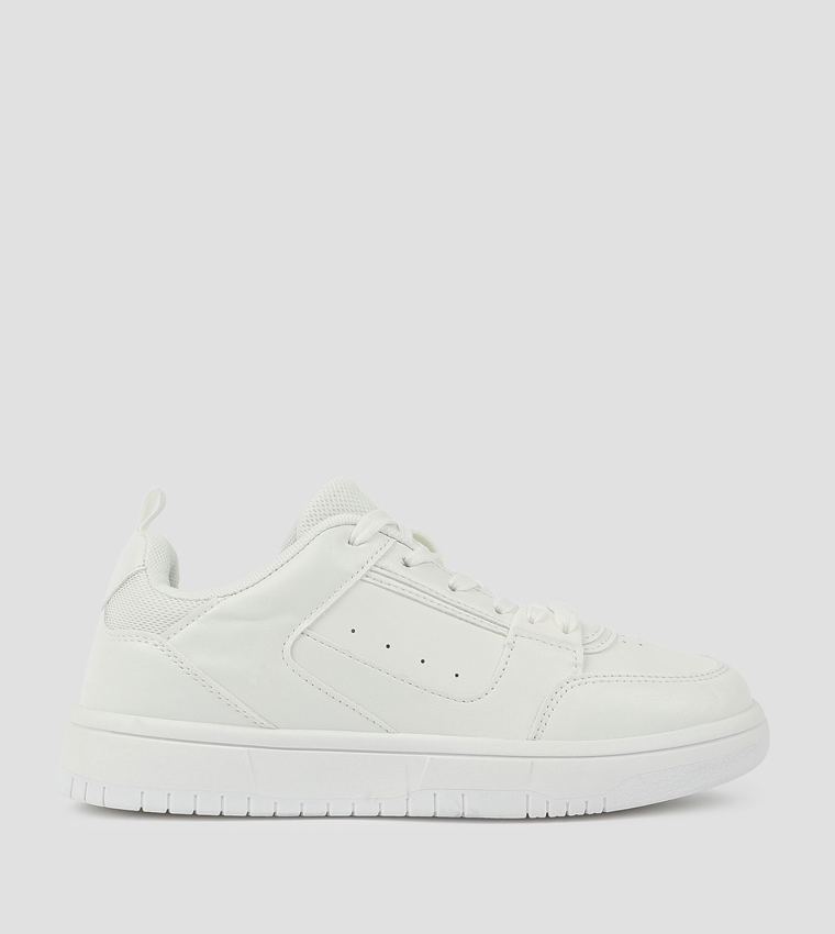 Solid Lace Up Basketball Sneakers