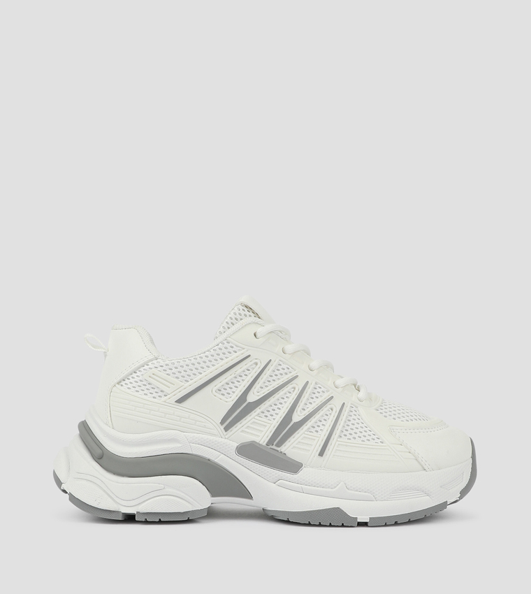 Mesh Lace Up Chunky Sneakers