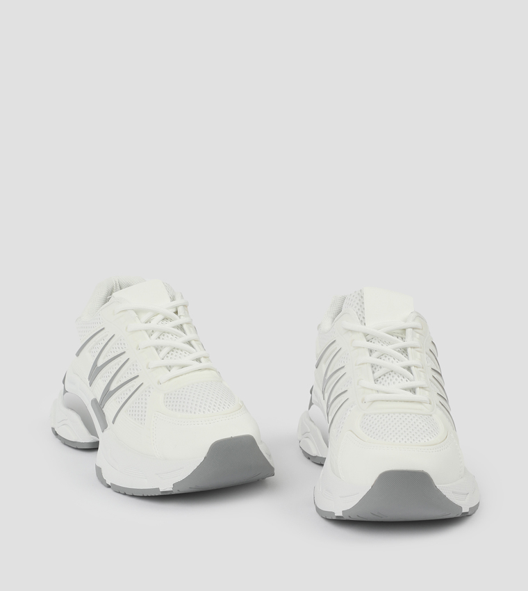 Mesh Lace Up Chunky Sneakers