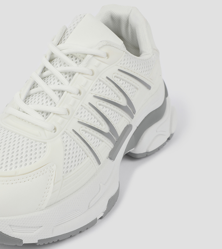Mesh Lace Up Chunky Sneakers