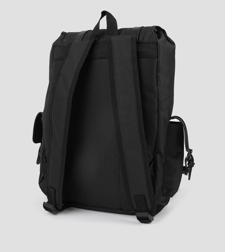 Canvas Faux Leather Trims Backpack