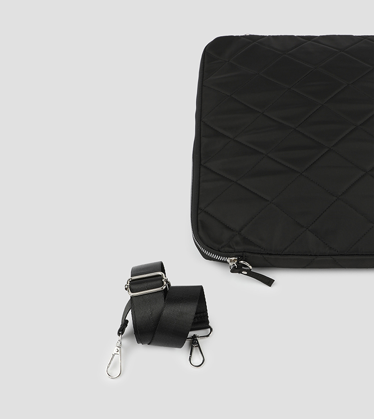 Quilted Nylon Laptop Bag