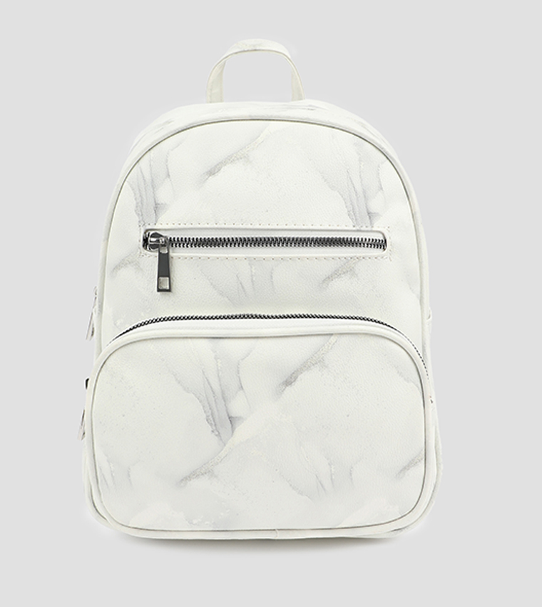 Patterned Zippered Backpack