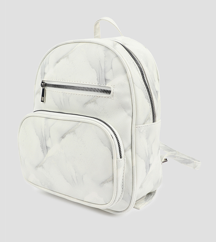 Patterned Zippered Backpack