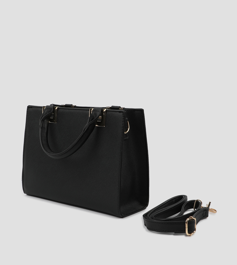 Textured Satchel Bag