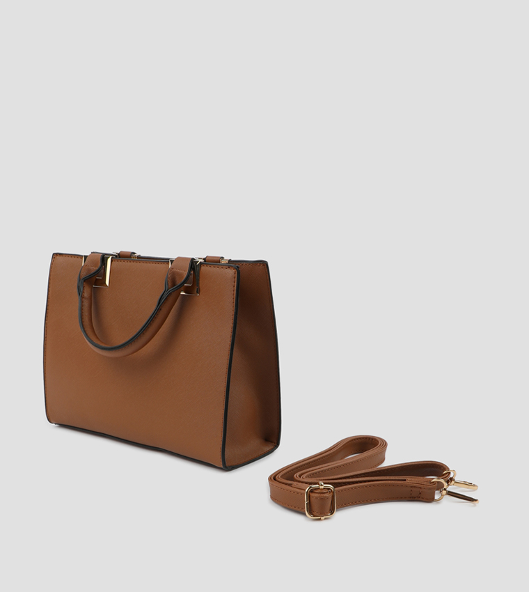 Textured Satchel Bag