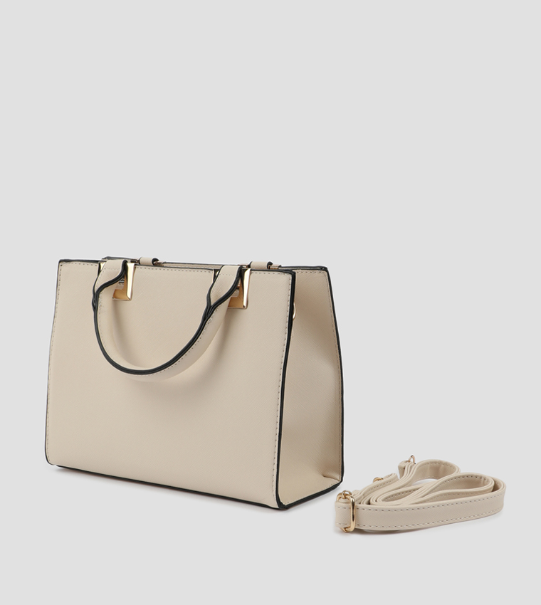 Textured Satchel Bag