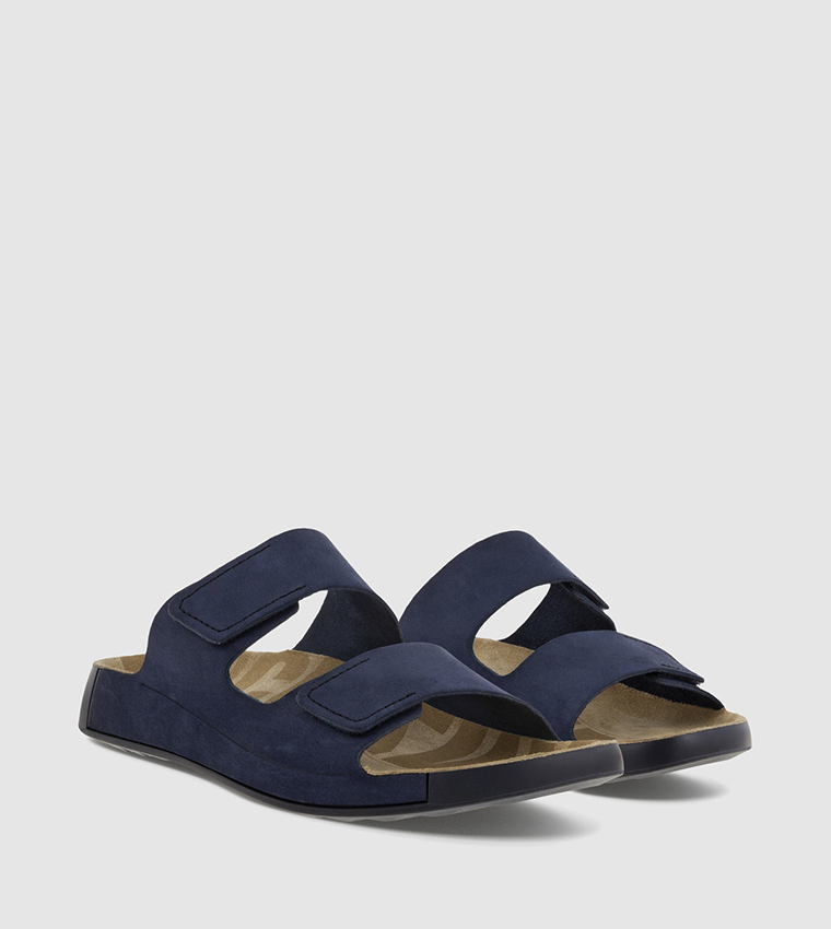 Buy ECCO COZMO Velcro Strap Comfort Sandals In Blue 6thStreet UAE