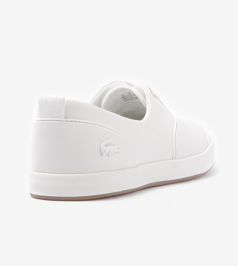 Buy Lacoste Lancelle Round Toe Laceups Clouser Sneakers White In White 6thStreet Bahrain