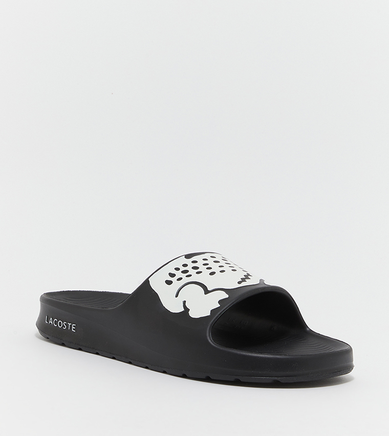 Buy Lacoste CROCO 2.0 Open Toe Slides In Black 6thStreet Kuwait