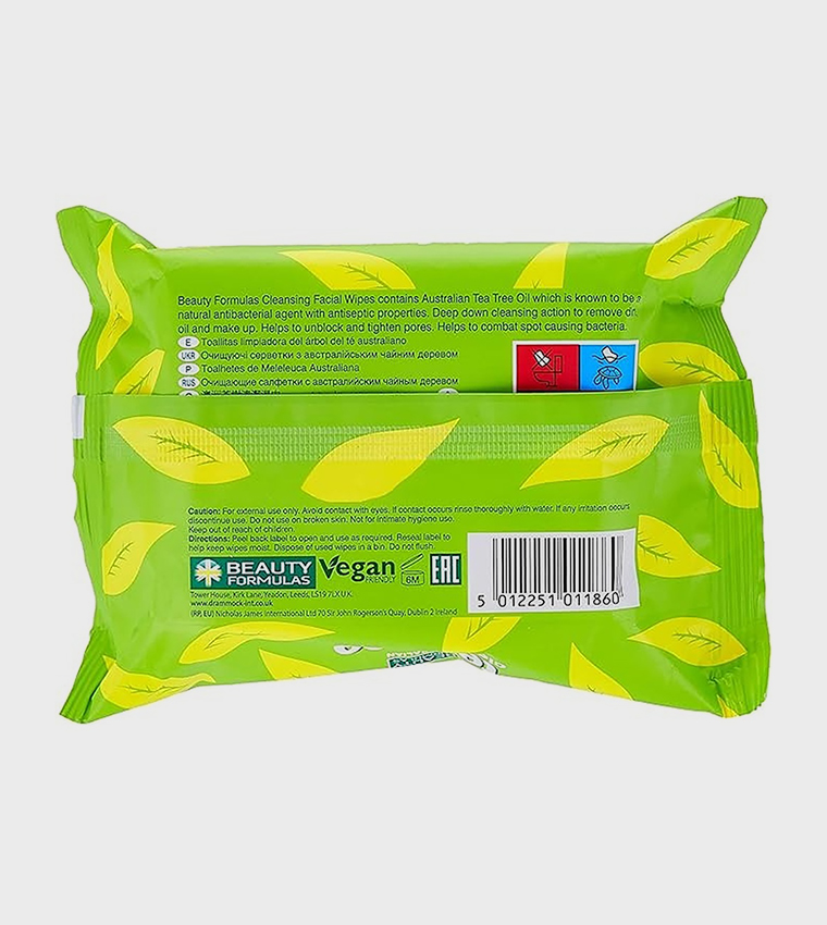 Tea Tree Cleansing Wipes (30 Wipes)