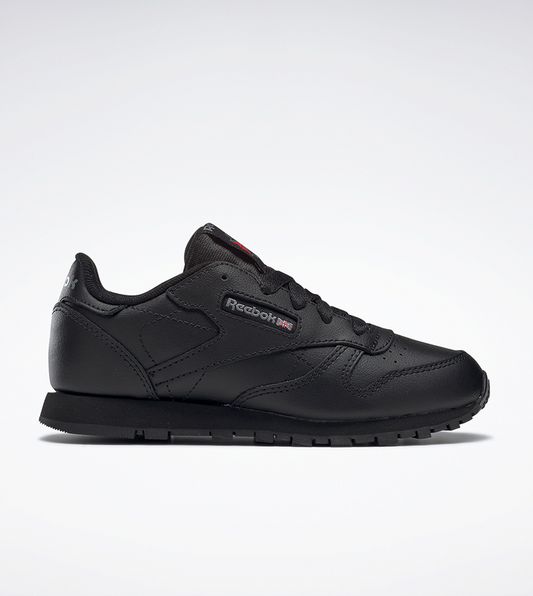 Buy Reebok Logo Detail Classic Leather Sneakers In Black | 6thStreet ...