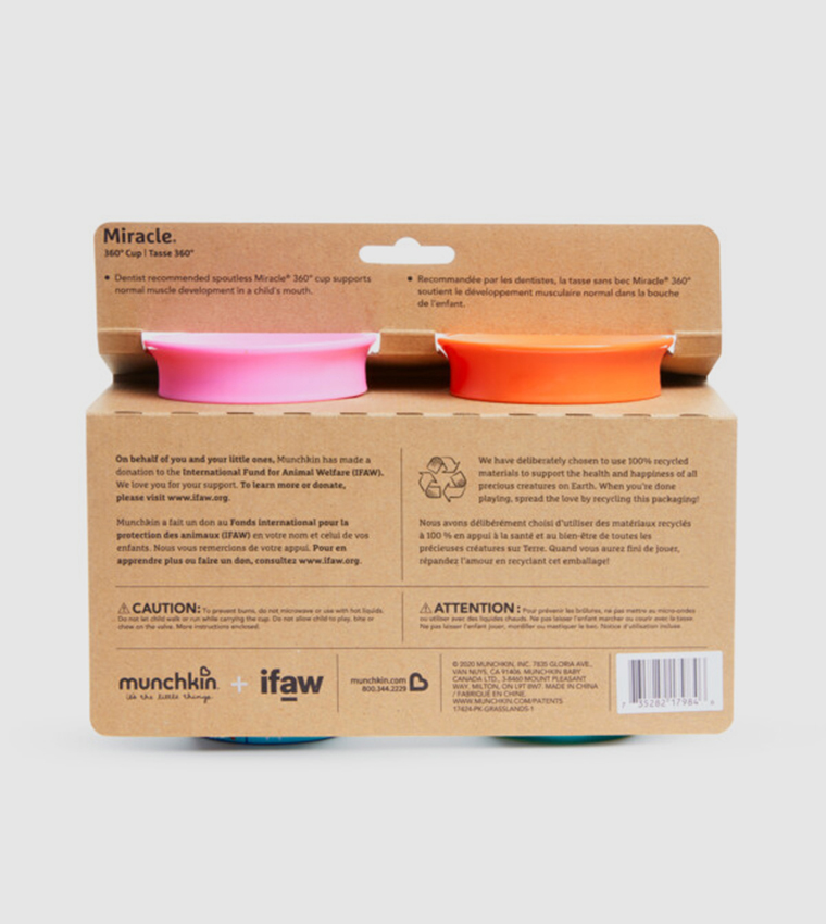 2-Pack Wildlove Miracle Rhino/Tiger Sippy Cup - 9oz