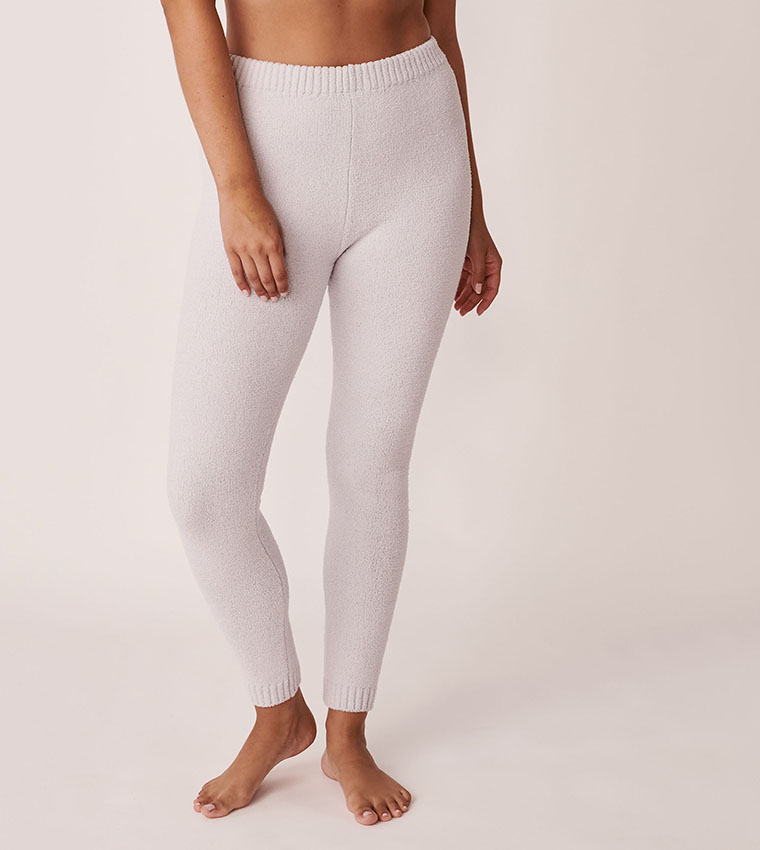 Buy La Vie En Rose Chenille Mid Rise Leggings In Grey 6thStreet UAE