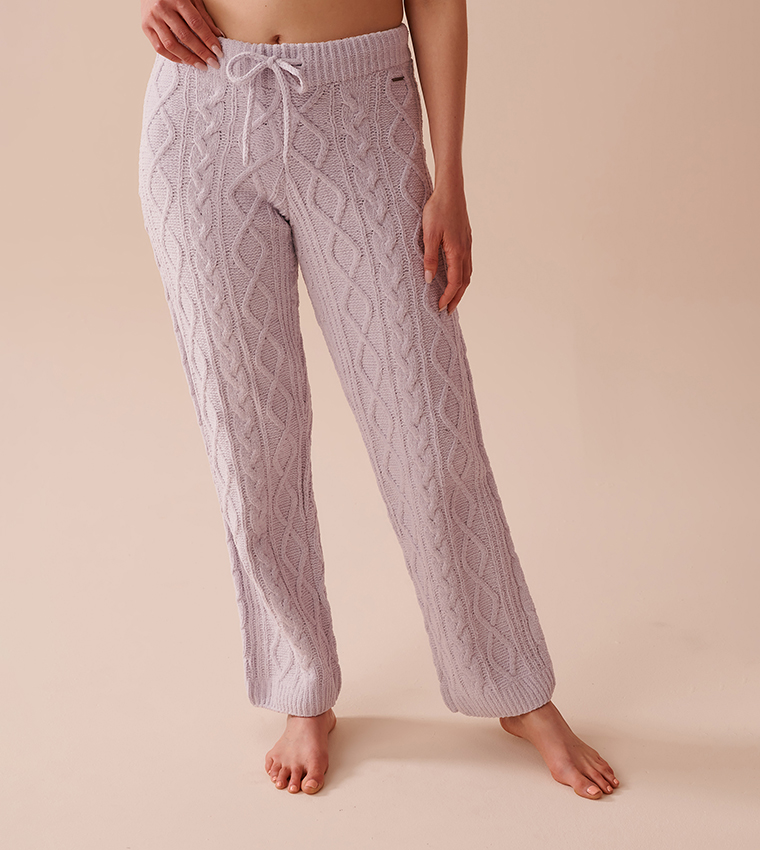 Cable-Knit Chenille Pants