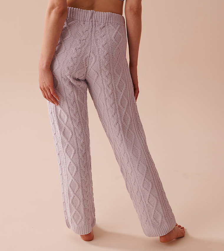 Cable-Knit Chenille Pants