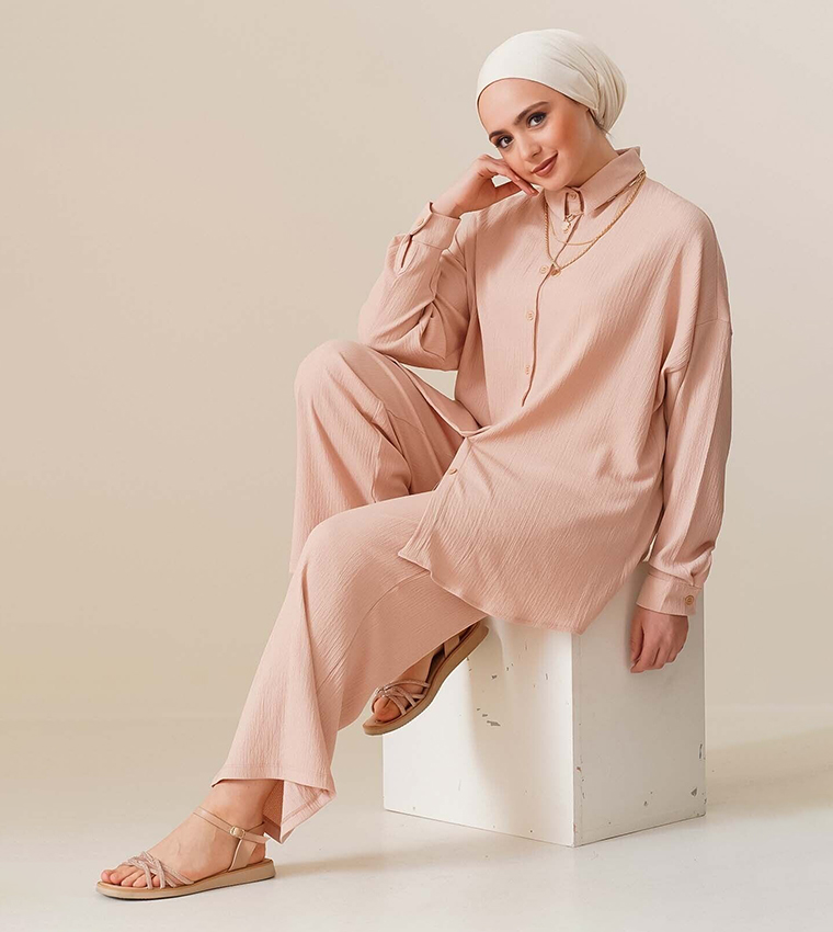 Textured Long Sleeves Co-Ord Set