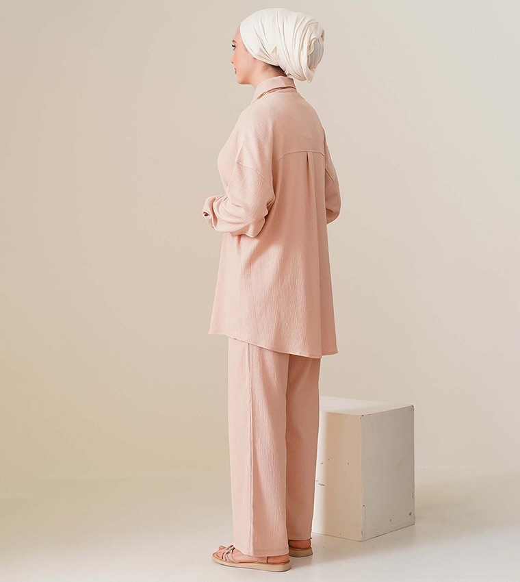 Textured Long Sleeves Co-Ord Set