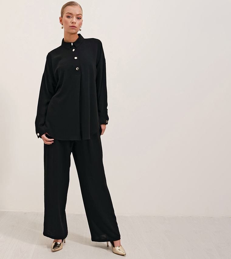 Solid Oversized Co-Ord Set