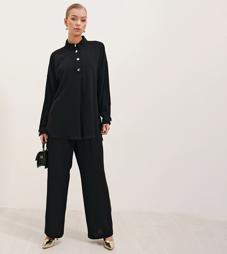 Solid Oversized Co-Ord Set