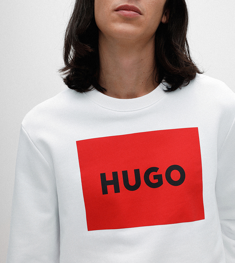 Boss white sweatshirt cheap