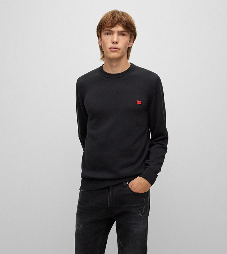 Organic Cotton Sweatshirt with Logo Label