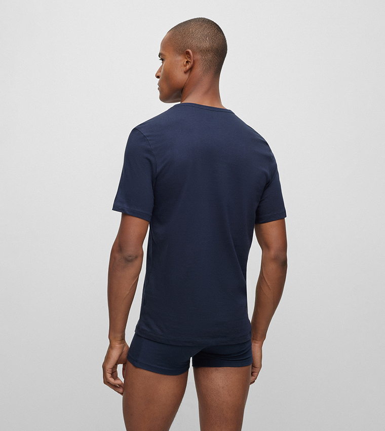 Buy Boss Pack Of 3 Crew Neck Undershirts In Navy 6thStreet Bahrain