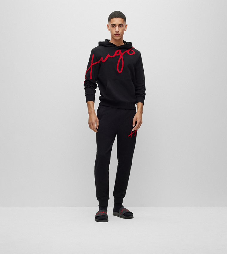 Red and black tracksuit bottoms outlet