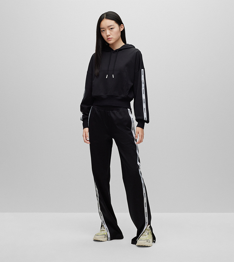 Logo Tape Side Stripes Flared Pants
