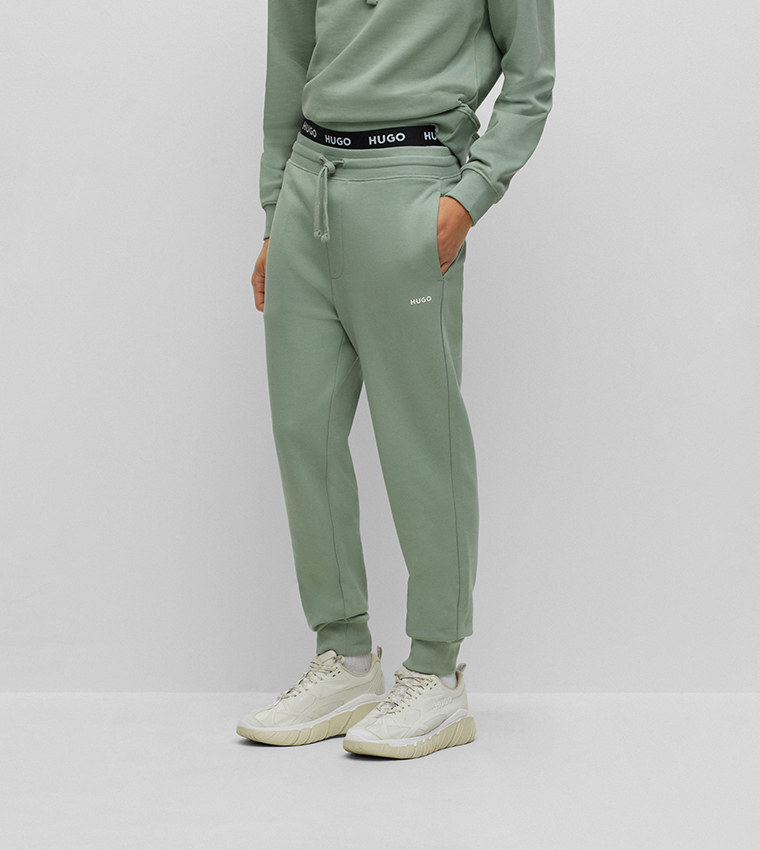 Buy Hugo Drawstring Waist Joggers In Green 6thStreet UAE
