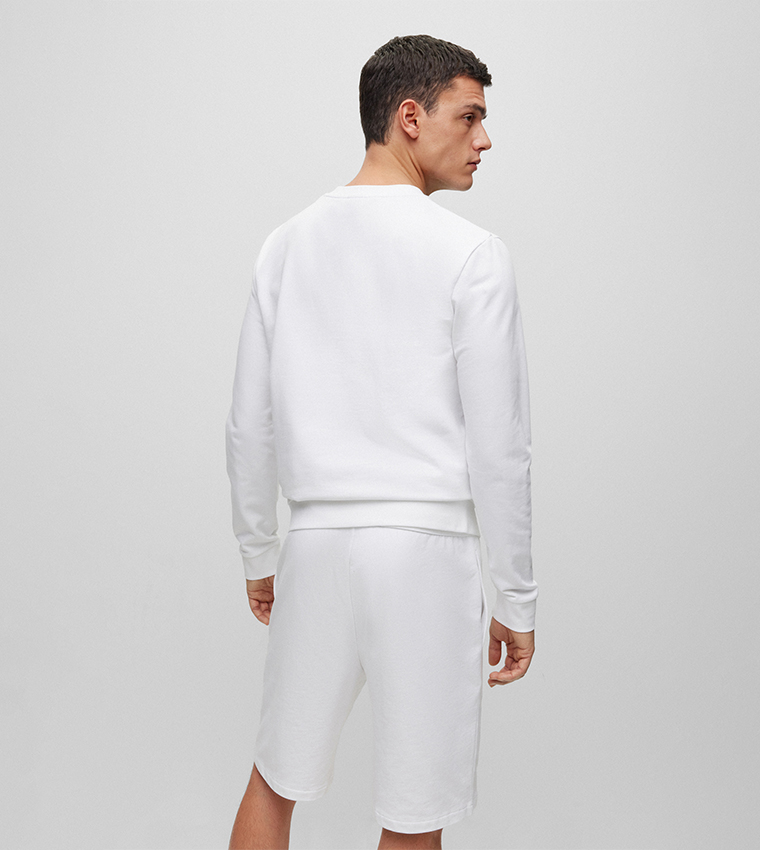 Boss embossed crew sweatshirt store