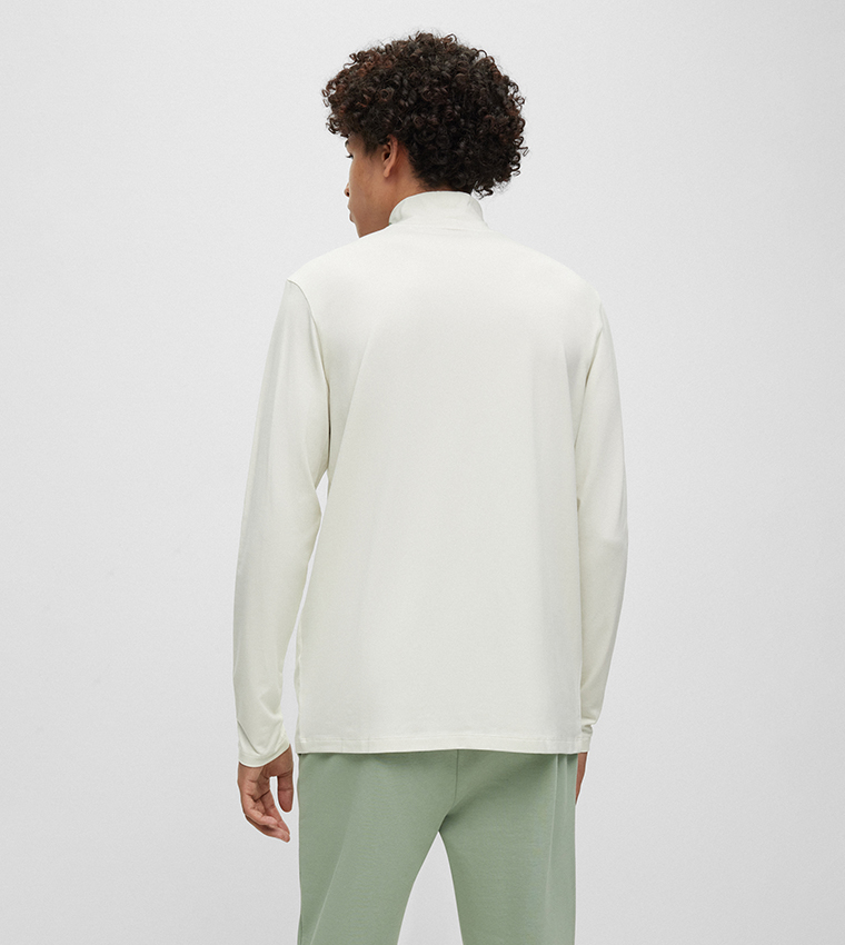 Logo Detail High Neck T-Shirt