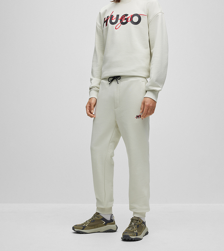 Hugo boss white joggers sale