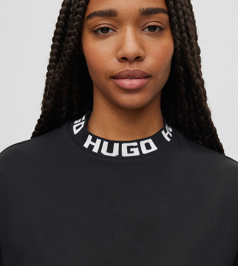 Buy HUGO Logo Detail Short Sleeves T Shirt Dress In Black | 6thstreet UAE Buy HUGO Logo Detail Short Sleeves T Shirt Dress In Black | 6thstreet UAE
