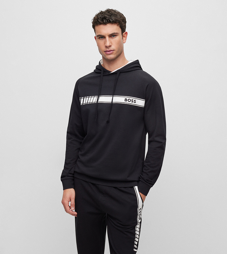 Boss black hoodie hot sale