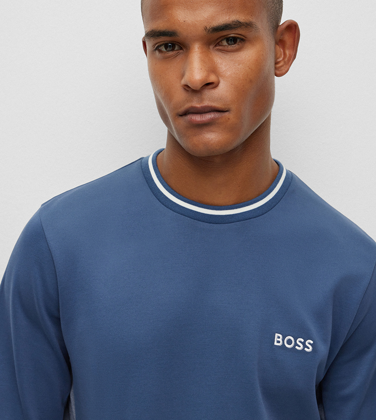 Boss blue sweatshirt outlet