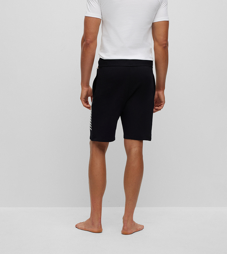 Buy Boss Logo Detail Drawstring Waist Shorts In Black 6thStreet Bahrain
