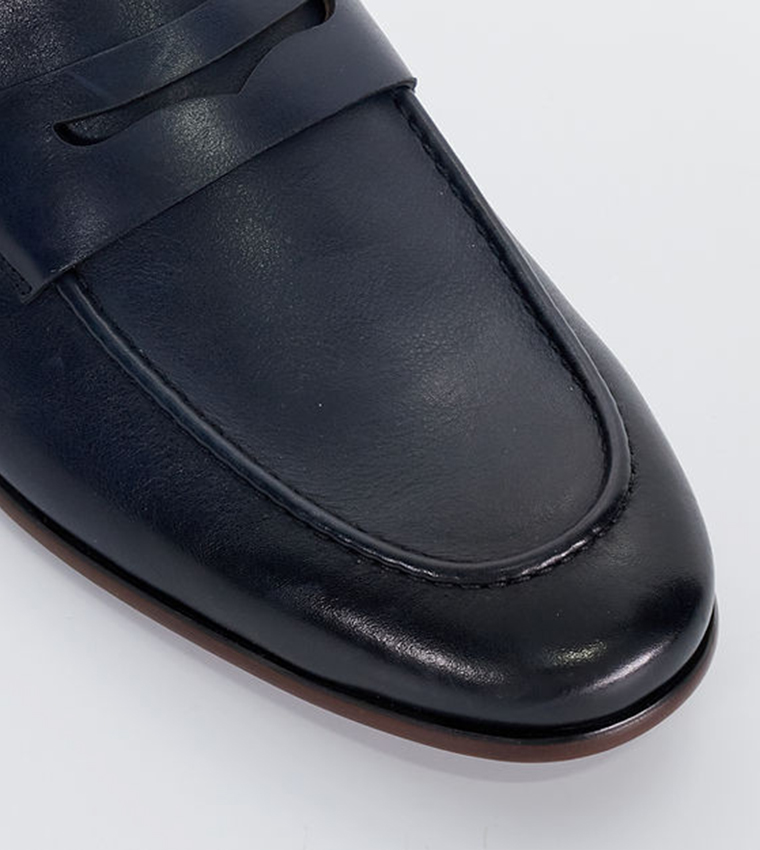 Textured Slip-On Loafers