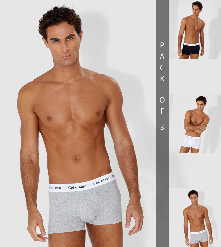Calvin Klein Underwear STRETCH LOW RISE TRUNK 5 PACK - Pants - black -  Zalando.de