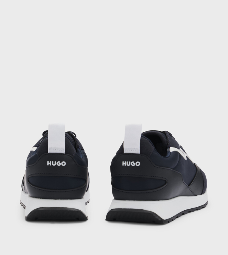 Contrast Detail Lace-Up Sneakers