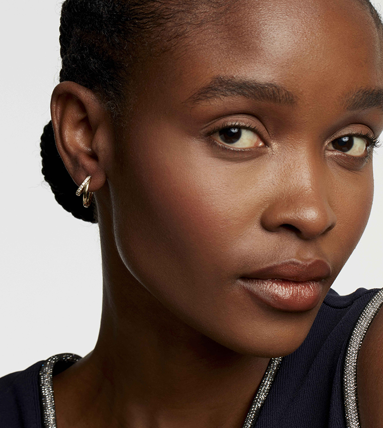HELIAS Crystal Double Hoop Earrings